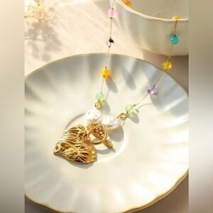 boho heart necklace A675